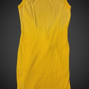 NWT Cotton Citizen Vibrant Yellow Backless Mini Tank Dress Sz M